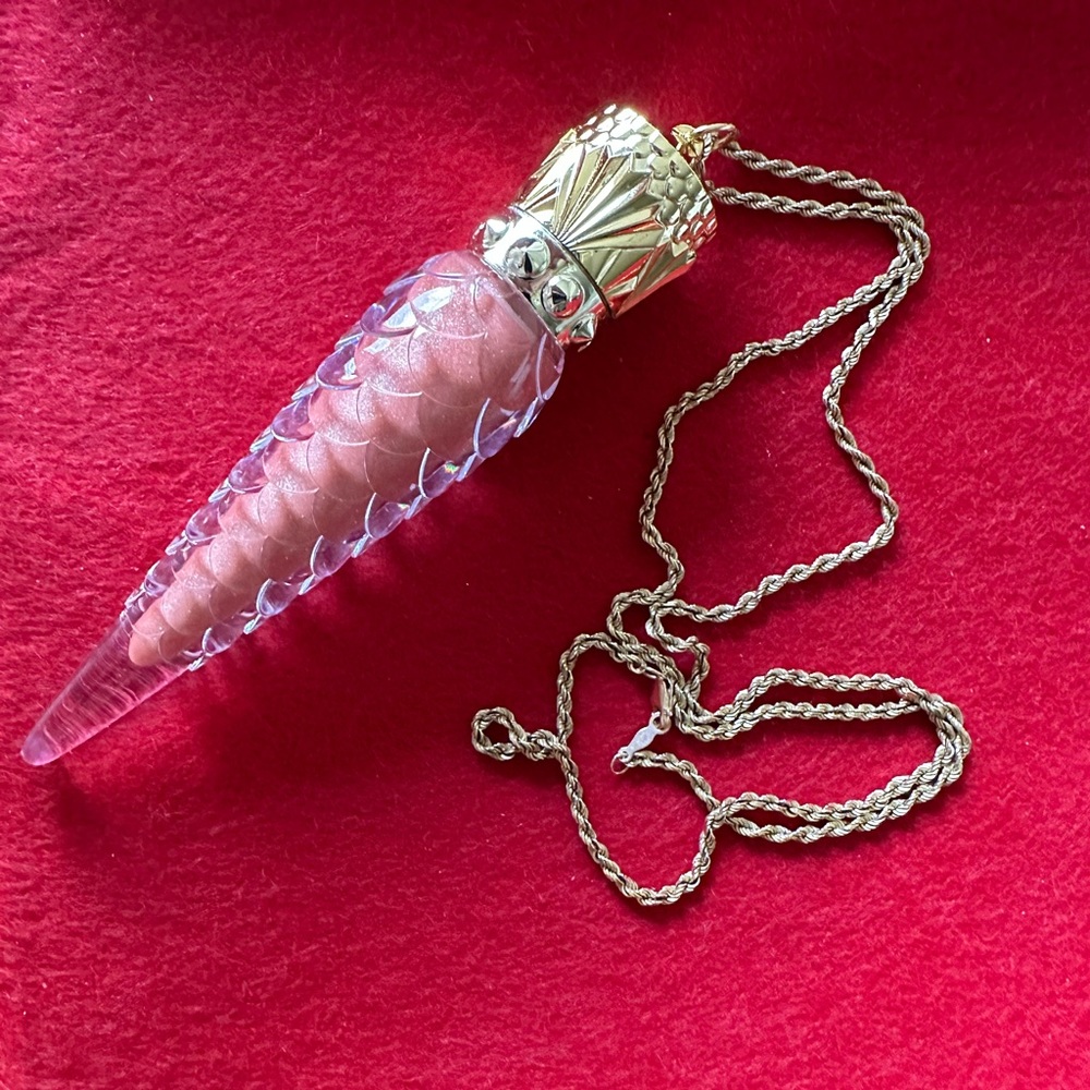 NEW Christian Louboutin Lip Gloss, No Box. 14k Gold Chain Sold Separately